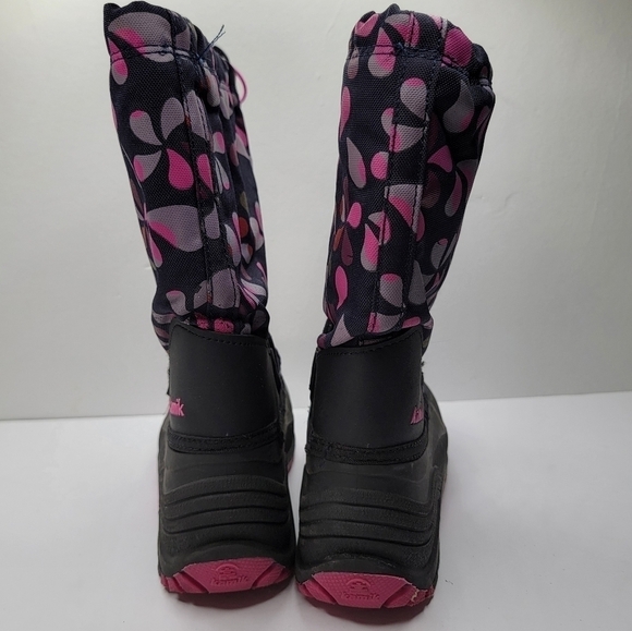Kamik big girls Size 6 floral snow, winter boots - Picture 2 of 5